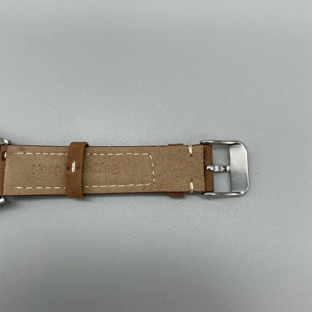 Vtg Wenger Lennox SAK Design Men Watch 36mm Date Leather Date Swiss New Battery